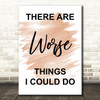 Watercolour Grease There Are Worse Things I Could Do Rizzo Lyric Quote Print