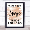 Watercolour Grease There Are Worse Things I Could Do Rizzo Lyric Quote Print