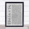 Jimmy Buffett A Pirate Looks at Forty Grey Rustic Script Song Lyric Quote Music Print