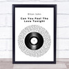 Elton John Can You Feel The Love Tonight Vinyl Record Song Lyric Quote Music Print