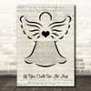 Truth If You Could See Me Now Music Script Angel Song Lyric Quote Music Print