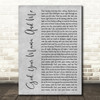 Florida Georgia Line God, Your Mama, And Me Grey Rustic Script Song Lyric Quote Music Print
