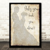 The Platters Only you (and you alone) Man Lady Dancing Song Lyric Quote Music Print