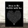 Stealers Wheel Stuck In The Middle With You Black Heart Song Lyric Quote Music Print