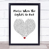 The Libertines Music When The Lights Go Out White Heart Song Lyric Quote Music Print