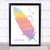 Dire Straits Walk Of Life Watercolour Feather & Birds Song Lyric Quote Music Print