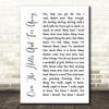 Led Zeppelin Over The Hills And Far Away White Script Song Lyric Quote Music Print