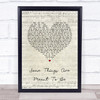 Little Women Some Things Are Meant To Be Script Heart Song Lyric Quote Music Print