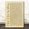 Ben Peters I Want To Wake Up With You Rustic Script Song Lyric Quote Music Print