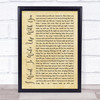 Ben Peters I Want To Wake Up With You Rustic Script Song Lyric Quote Music Print