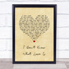 Lady Gaga & Bradley Cooper I Don't Know What Love Is Vintage Heart Song Lyric Quote Music Print