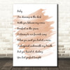 Watercolour White & Black Ed Sheeran Perfect Song Lyric Quote Print