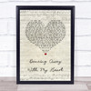 Dillon Carmichael Dancing Away With My Heart Script Heart Song Lyric Quote Music Print