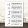 Barry Manilow I Made It Through The Rain White Script Song Lyric Quote Music Print