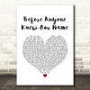 Stereophonics Before Anyone Knew Our Name White Heart Song Lyric Quote Music Print