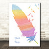 Little Mix Black Magic Watercolour Feather & Birds Song Lyric Quote Music Print