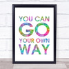 Rainbow Fleetwood Mac You Can Go Your Own Way Song Lyric Quote Print