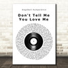 Engelbert Humperdinck Don't Tell Me You Love Me Vinyl Record Song Lyric Quote Music Print