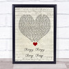 Middle Of The Road Chirpy Chirpy Cheep Cheep Script Heart Song Lyric Quote Music Print