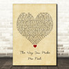 Ronan Keating The Way You Make Me Feel Vintage Heart Song Lyric Quote Music Print