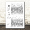 Stereophonics I Wanna Get Lost With You White Script Song Lyric Quote Music Print