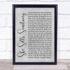 The Cult She Sells Sanctuary Grey Rustic Script Song Lyric Quote Music Print