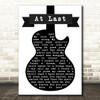 Etta James At Last Black & White Guitar Song Lyric Quote Print