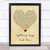 Whiskey Myers Lightning Bugs And Rain Vintage Heart Song Lyric Quote Music Print
