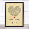 Dolly Parton Golden Streets Of Glory Vintage Heart Song Lyric Quote Music Print