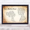 Don Williams You're My Best Friend Man Lady Couple Song Lyric Quote Music Print