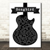 Eva Cassidy Songbird Black & White Guitar Song Lyric Quote Print