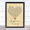 Doolally Straight From The Heart Vintage Heart Song Lyric Quote Music Print