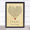 A-ha Out Of Blue Comes Green Vintage Heart Song Lyric Quote Music Print