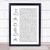 The Proclaimers The Battle Of The Booze White Script Song Lyric Quote Music Print