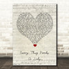 Alkaline Trio Every Thug Needs A Lady Script Heart Song Lyric Quote Music Print