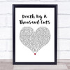 Taylor Swift Death By A Thousand Cuts White Heart Song Lyric Quote Music Print