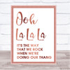 Rose Gold The Fugees Ooh La La La Song Lyric Quote Print