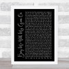 Bobaflex Bury Me With My Guns On Black Script Song Lyric Quote Music Print