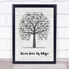 Queen Seven Seas Of Rhye Music Script Tree Song Lyric Quote Music Print