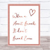 Rose Gold The Script Breakeven Song Lyric Quote Print