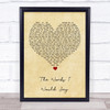 Sidewalk Prophets The Words I Would Say Vintage Heart Song Lyric Quote Music Print