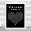 Phyllis Hyman You Know How To Love Me Black Heart Song Lyric Quote Music Print