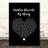 Dolly Parton Golden Streets Of Glory Black Heart Song Lyric Quote Music Print