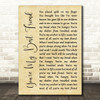Don Williams You're My Best Friend Rustic Script Song Lyric Quote Music Print