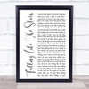 James Arthur Falling Like The Stars White Script Song Lyric Quote Music Print