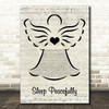 Don Strapzy Sleep Peacefully Music Script Angel Song Lyric Quote Music Print