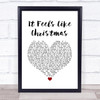 The Muppets It Feels Like Christmas White Heart Song Lyric Quote Music Print