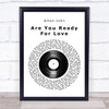 Elton John Are You Ready For Love Vinyl Record Song Lyric Quote Music Print