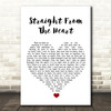 Doolally Straight From The Heart White Heart Song Lyric Quote Music Print