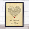 Madness You Are My Everything Vintage Heart Song Lyric Quote Music Print
